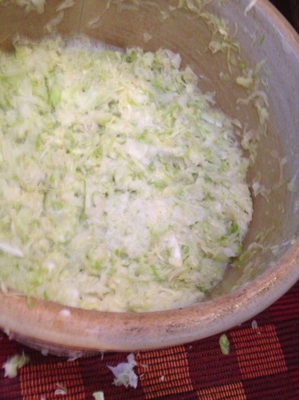 As you tap down the cabbage will get watery