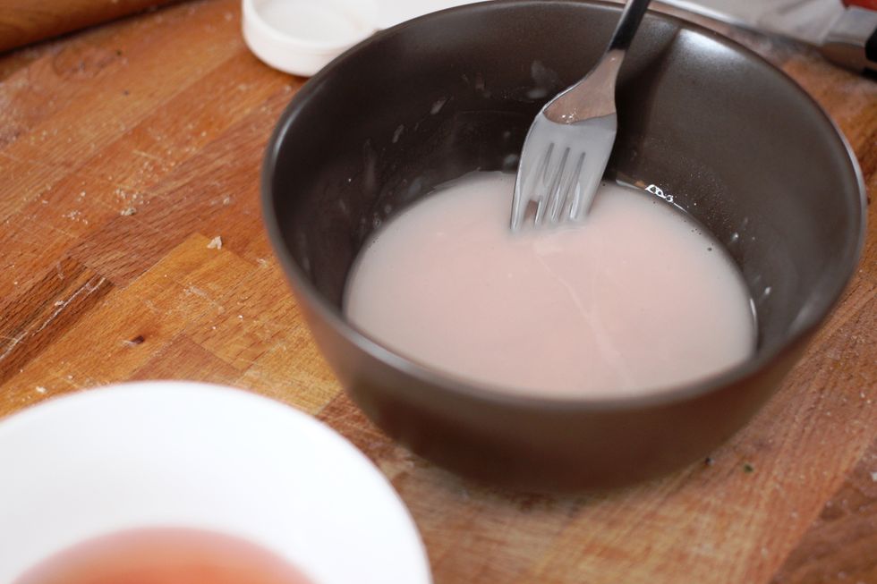 As your scones cool, add the steeped Kanpe tea to the icing sugar. Mix. You may add more tea or icing sugar to get the consistency you want. Double the quantity if you want to coat instead of drizzle.