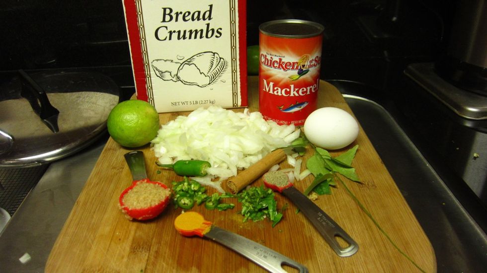 Assemble all the ingredients. Chop the onion into small pieces. Dice the green chillies into ultra tiny pieces so it will not taste hot but add flavor. Used garlic pur\u00e9e as opposed to pieces.