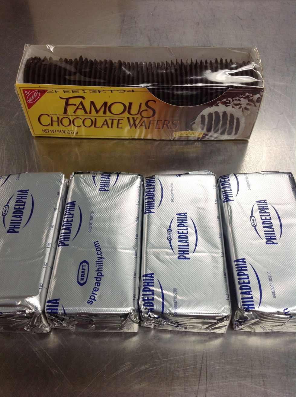 Assemble cookies for the crust.