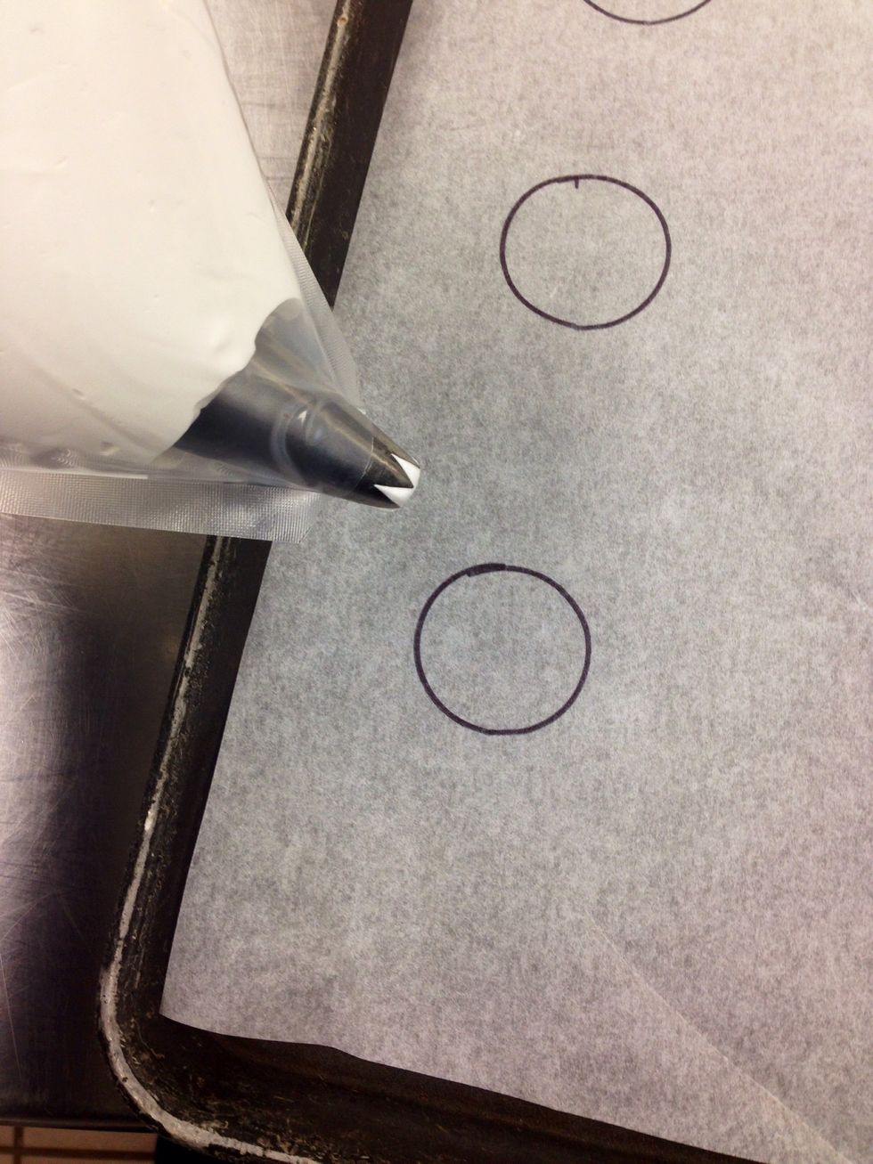 Assemble pan with 2-inch circles