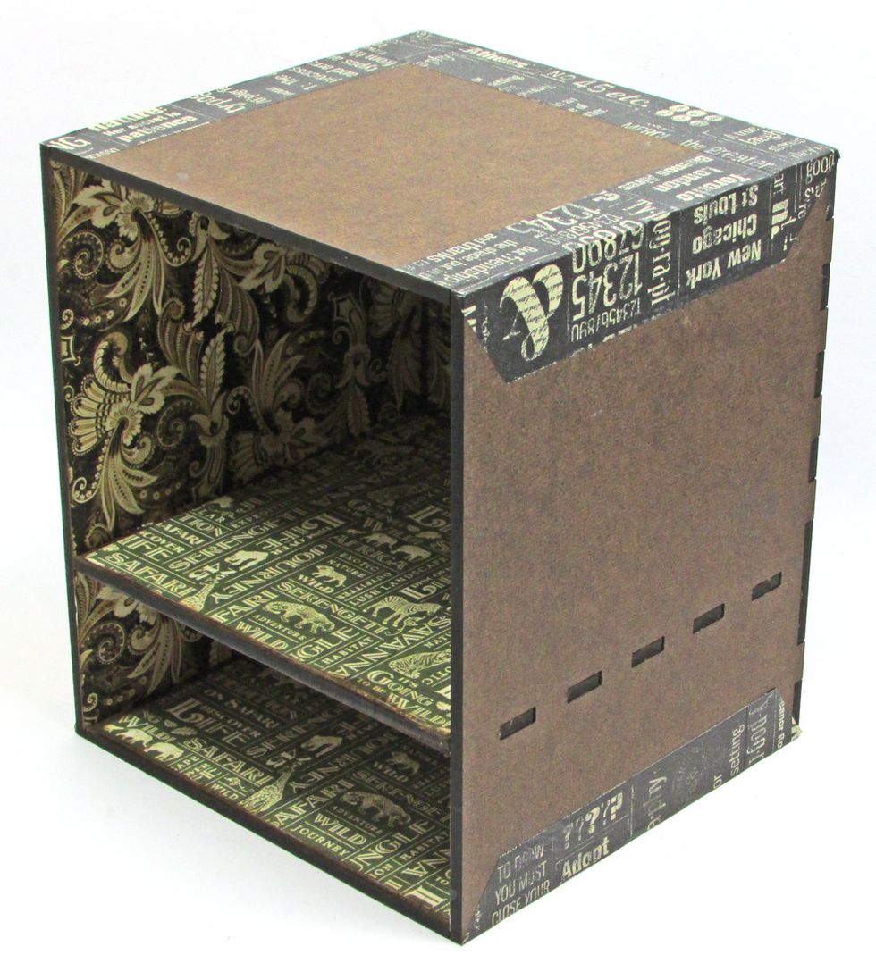 Assemble the display case. Reinforce with washi tape.