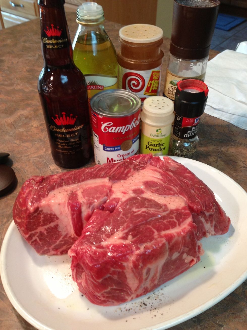 Assemble the ingredients. We don't drink beer, only wine (my husband is a wine maker... Hmm maybe another guide?) so I had to locate a bottle of beer.