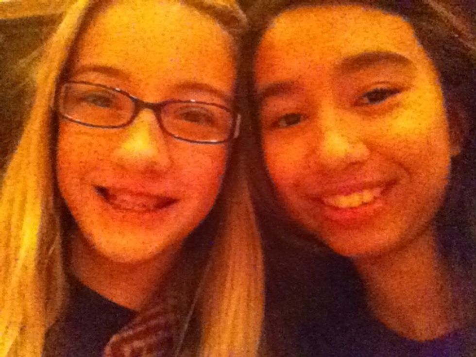 At dinner with Brianna