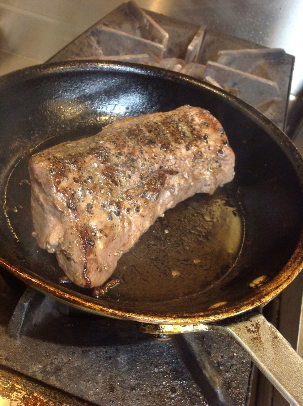 At service sear in a hot pan with oil & butter