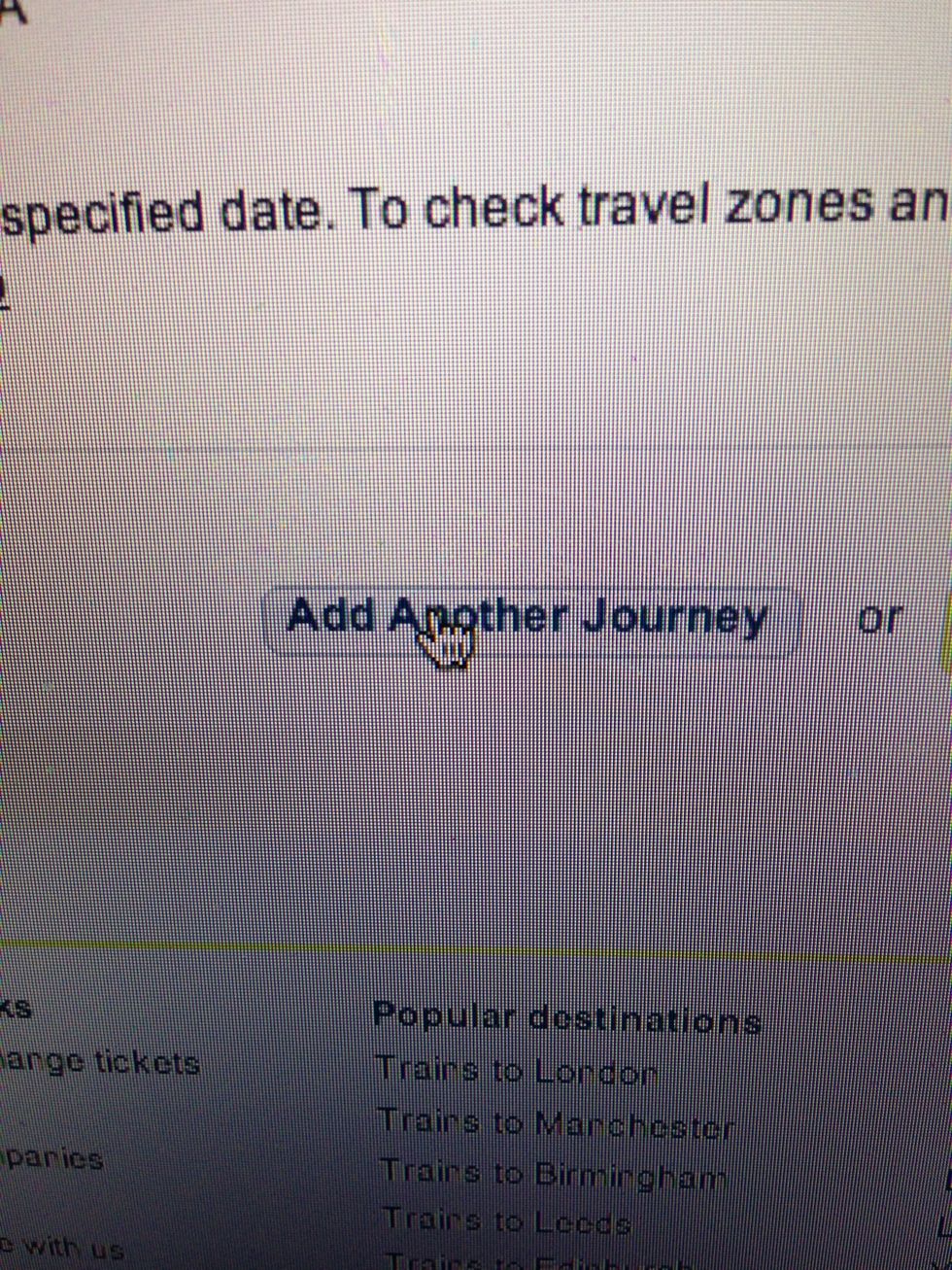 At the bottom of the page, select " Add another journey"