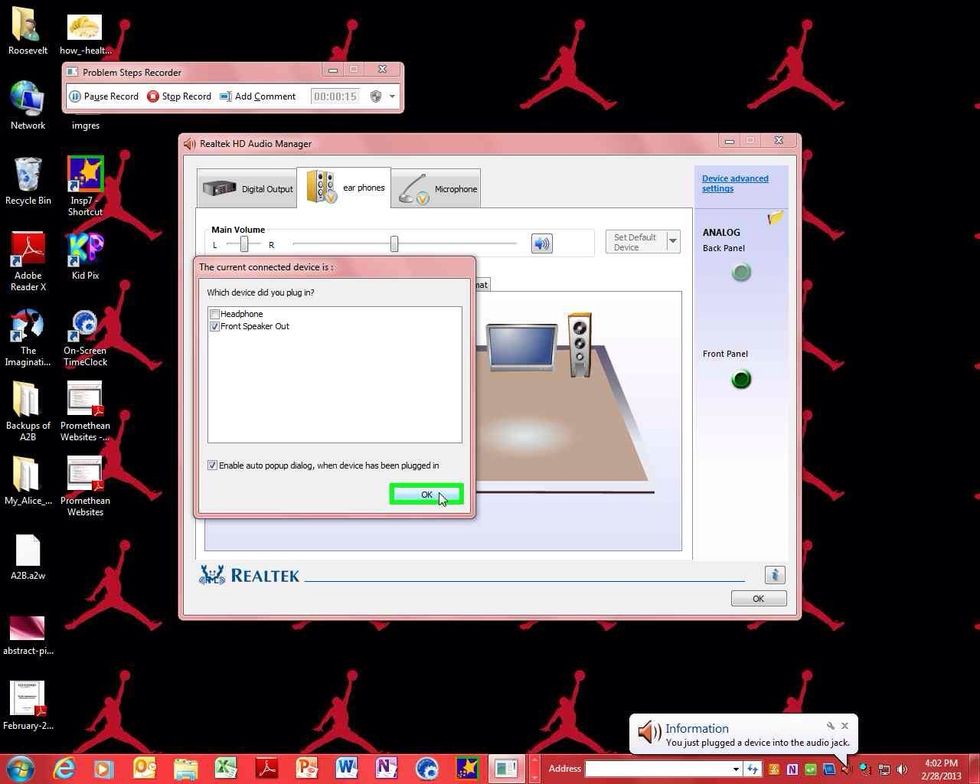 At the bottom of this box, click ok.