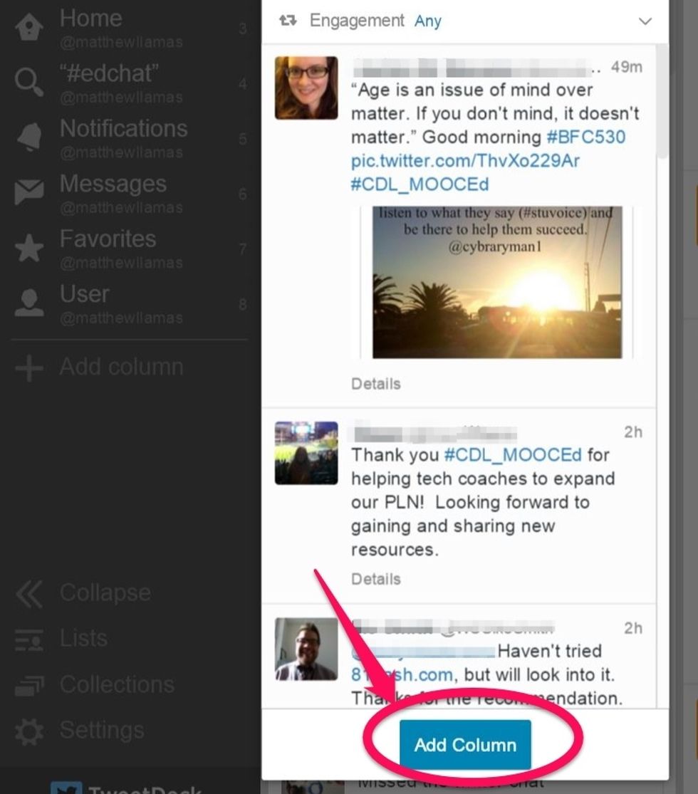 At the bottom of your search results, click on the Add Column button to save this search.
