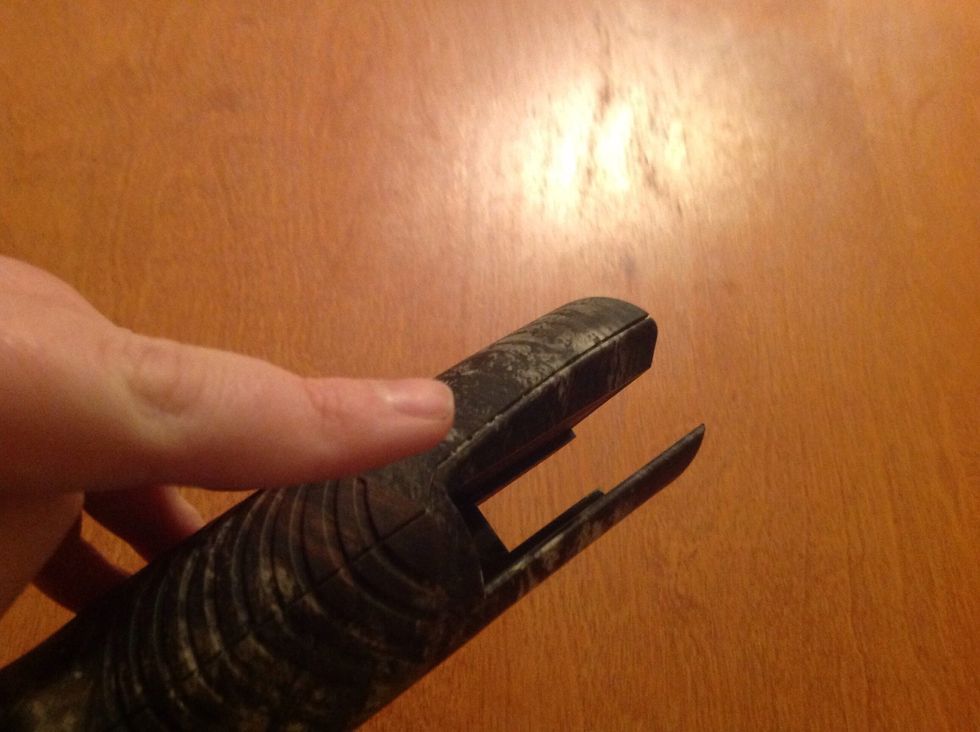 At the same time locate the slit for the receiver on the front end of the stock.