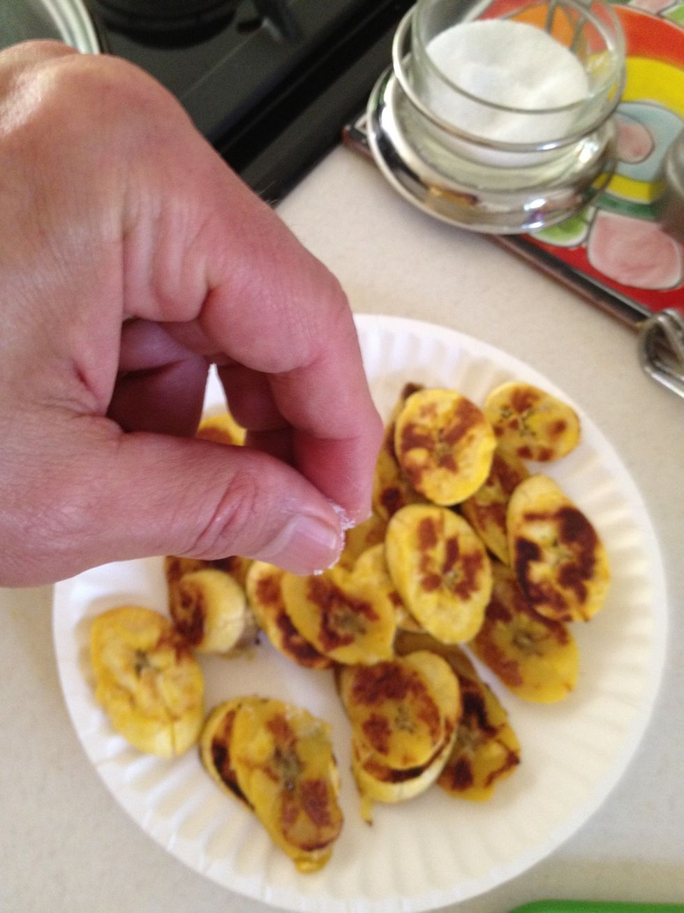 At this point, I like to sprinkle with just enough salt to make the sweetness pop.