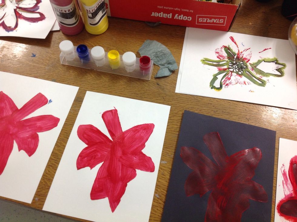 At this point I'm taking you back to the base layer so that you can see that you can print both sides of the pattern and how it looks on black paper as well.