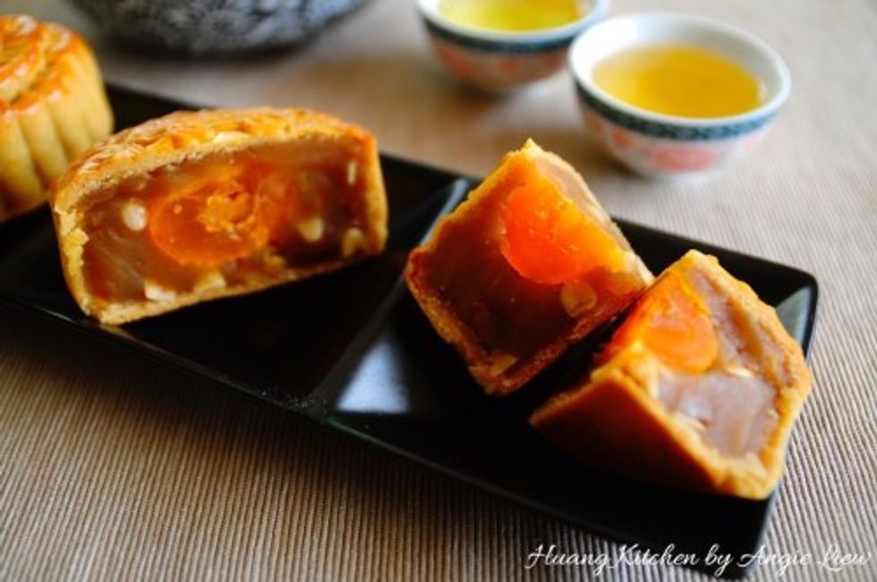 At this point, it's meant to be enjoyed. Great to serve with a cup of freshly brewed chinese tea. Enjoy! For more, visit my website at http://www.huangkitchen.com/traditional-baked-mooncakes/