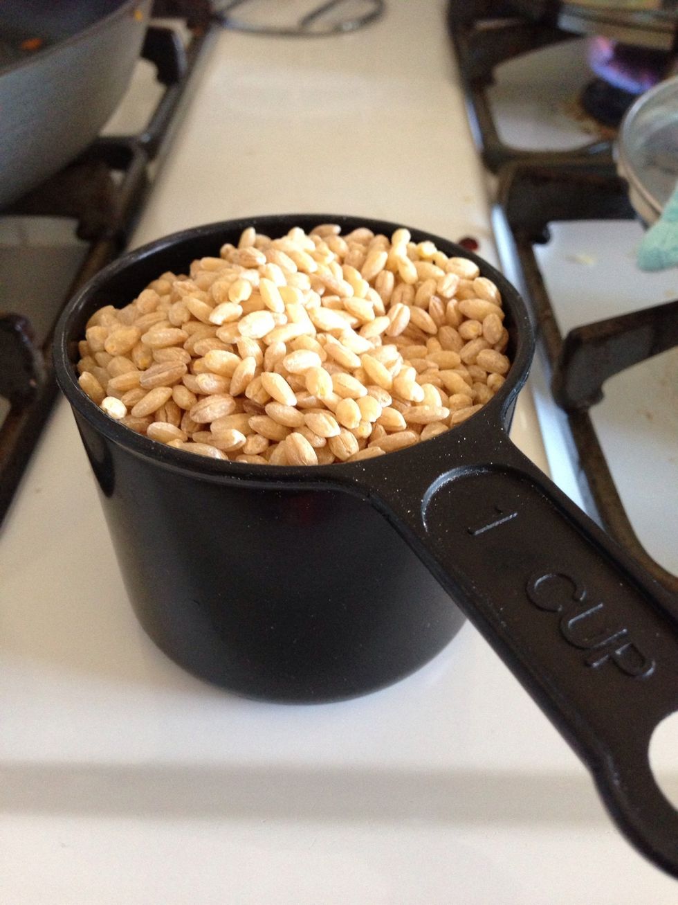 At this point you should have the broth boiling. You can make your broth by boiling 10 cups of water and adding vegetable or chicken bouillon, about 2 cubes.
