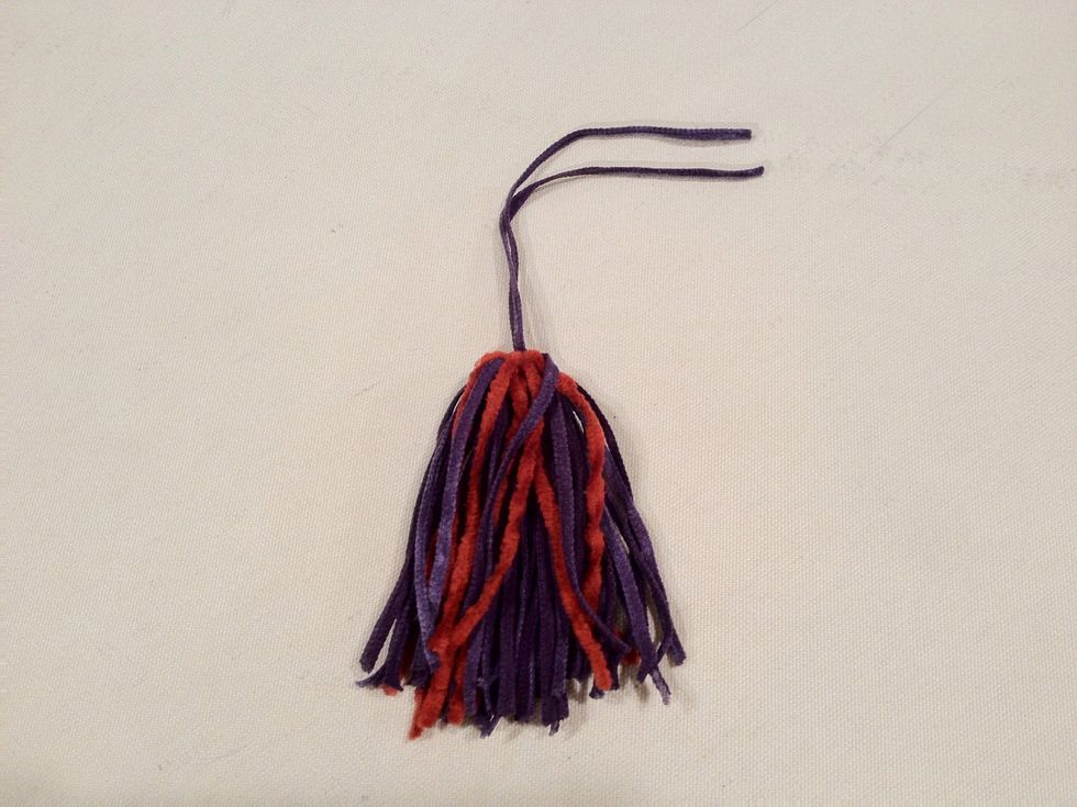 At this point, your tassel should look like this. Repeat the process to get the number of tassels that you need.