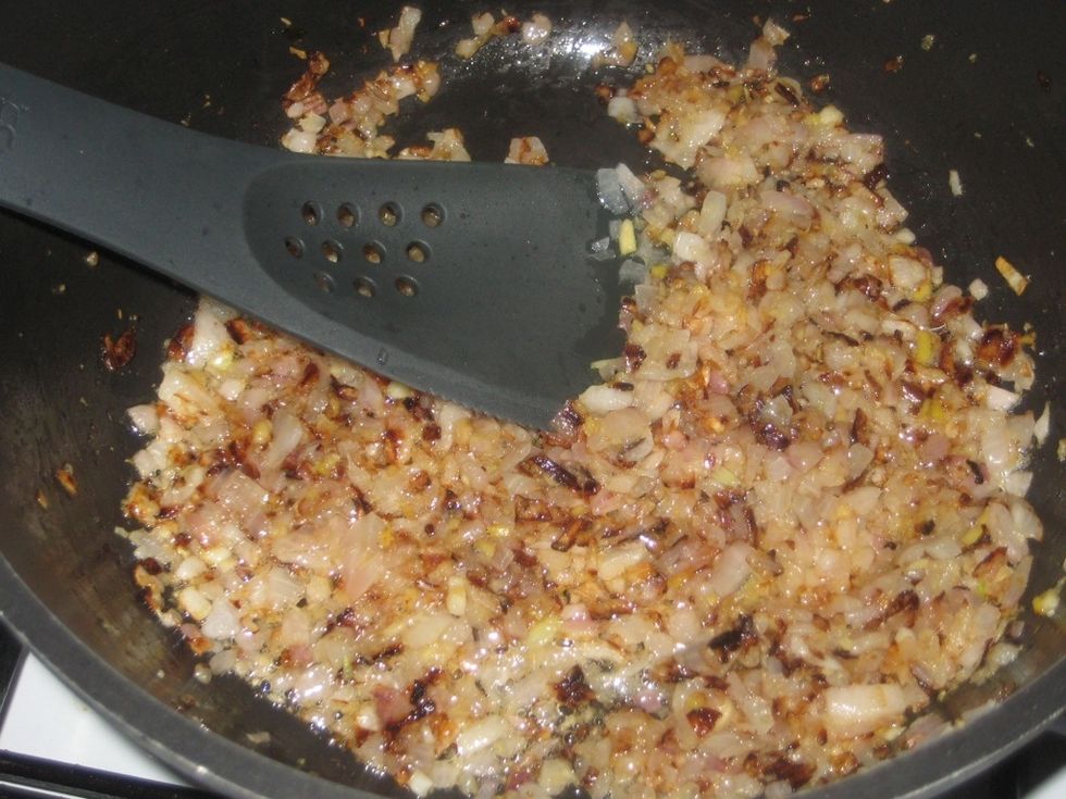 At this state you need to constantly stir the onion to ensure its evenly cooking.