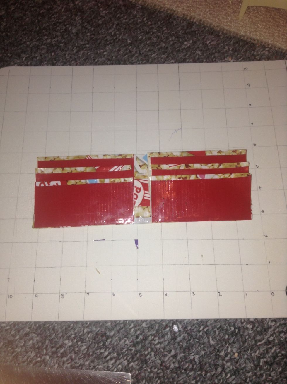 Attach all 6 pieces On the pocket to make card holders.