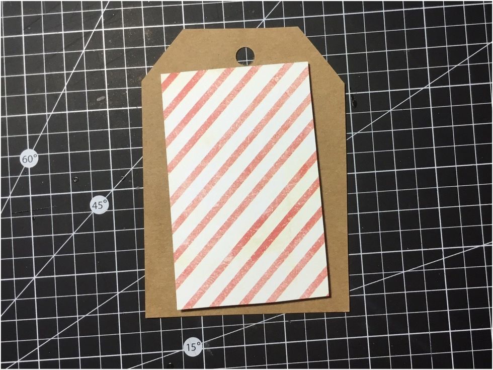 Attach backing paper as shown. I have attached with 3D dots for added dimension.