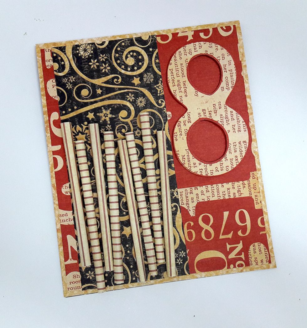 Attach "candles" to front of card.