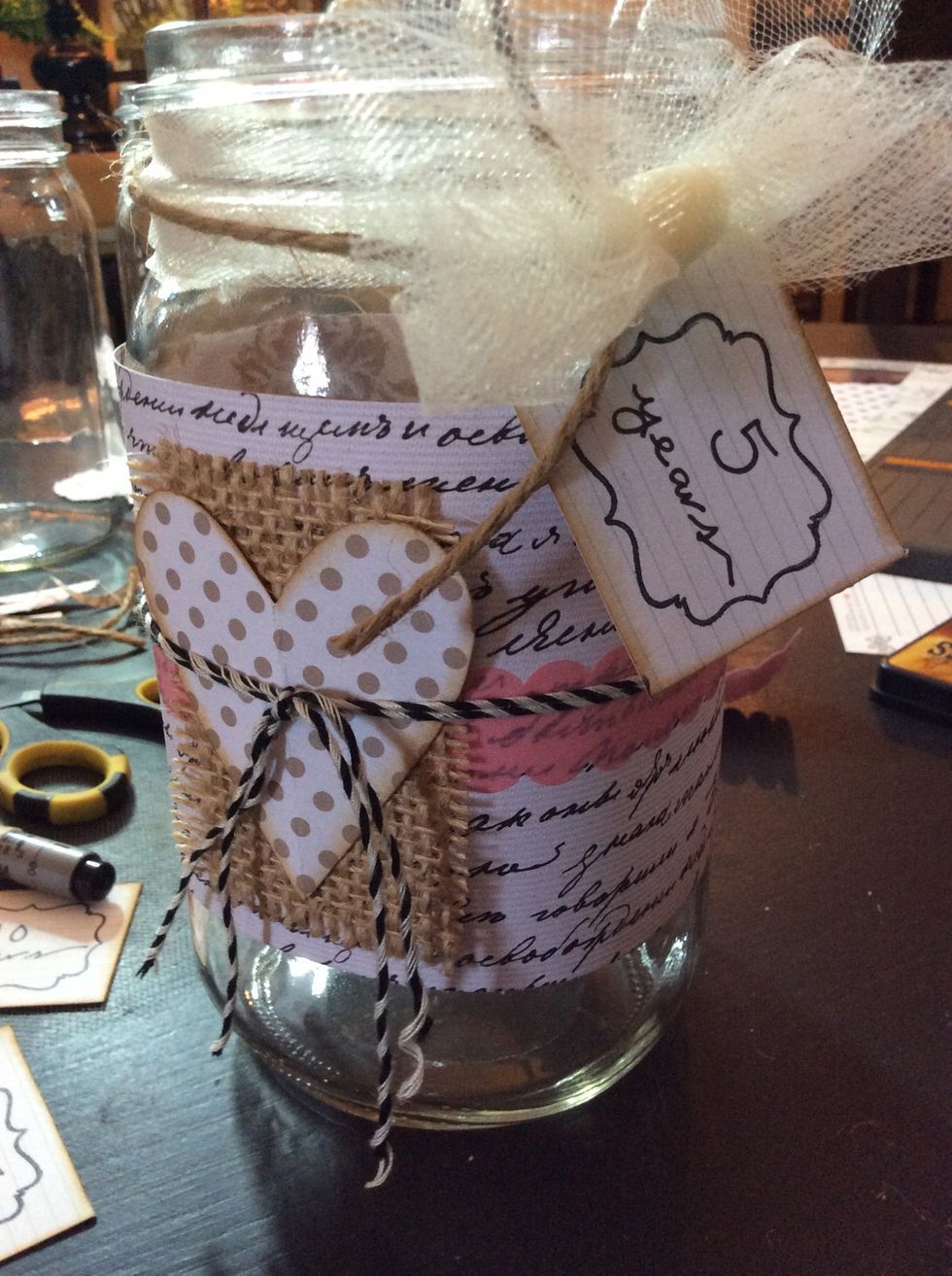 Attach each tag to a jar.