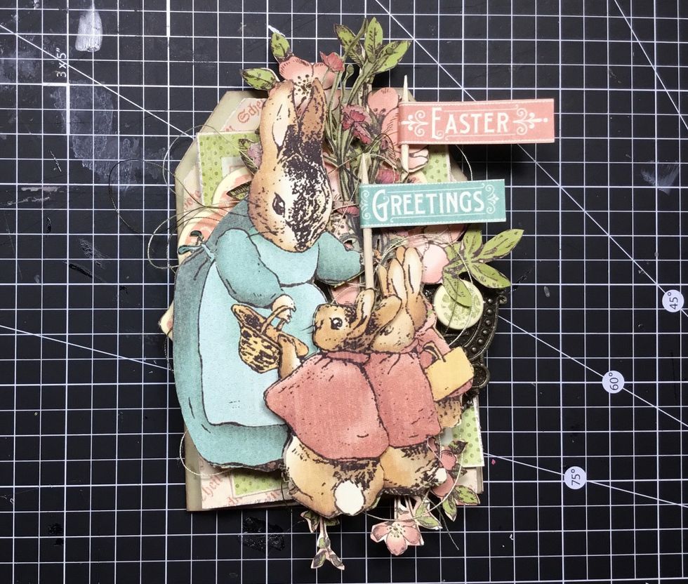 Attach Easter sign post as shown.