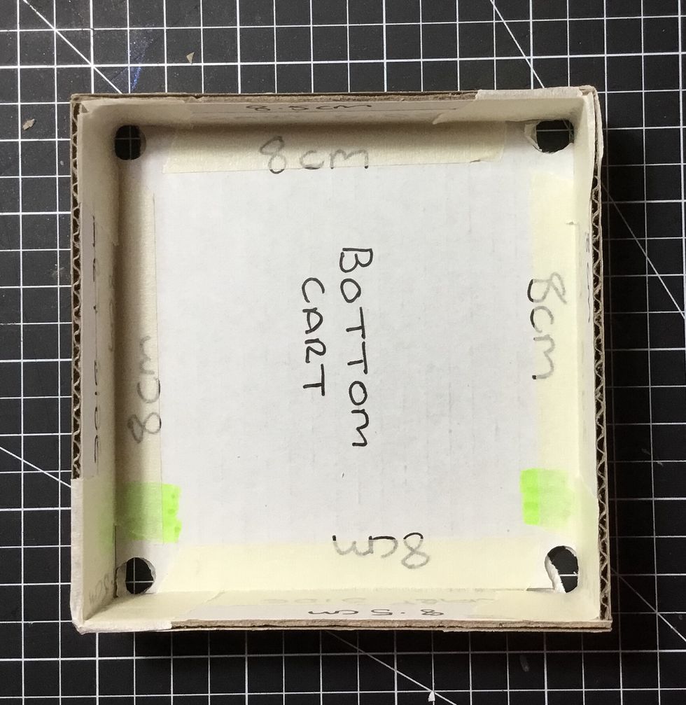 Attach other sides to base using masking tape.