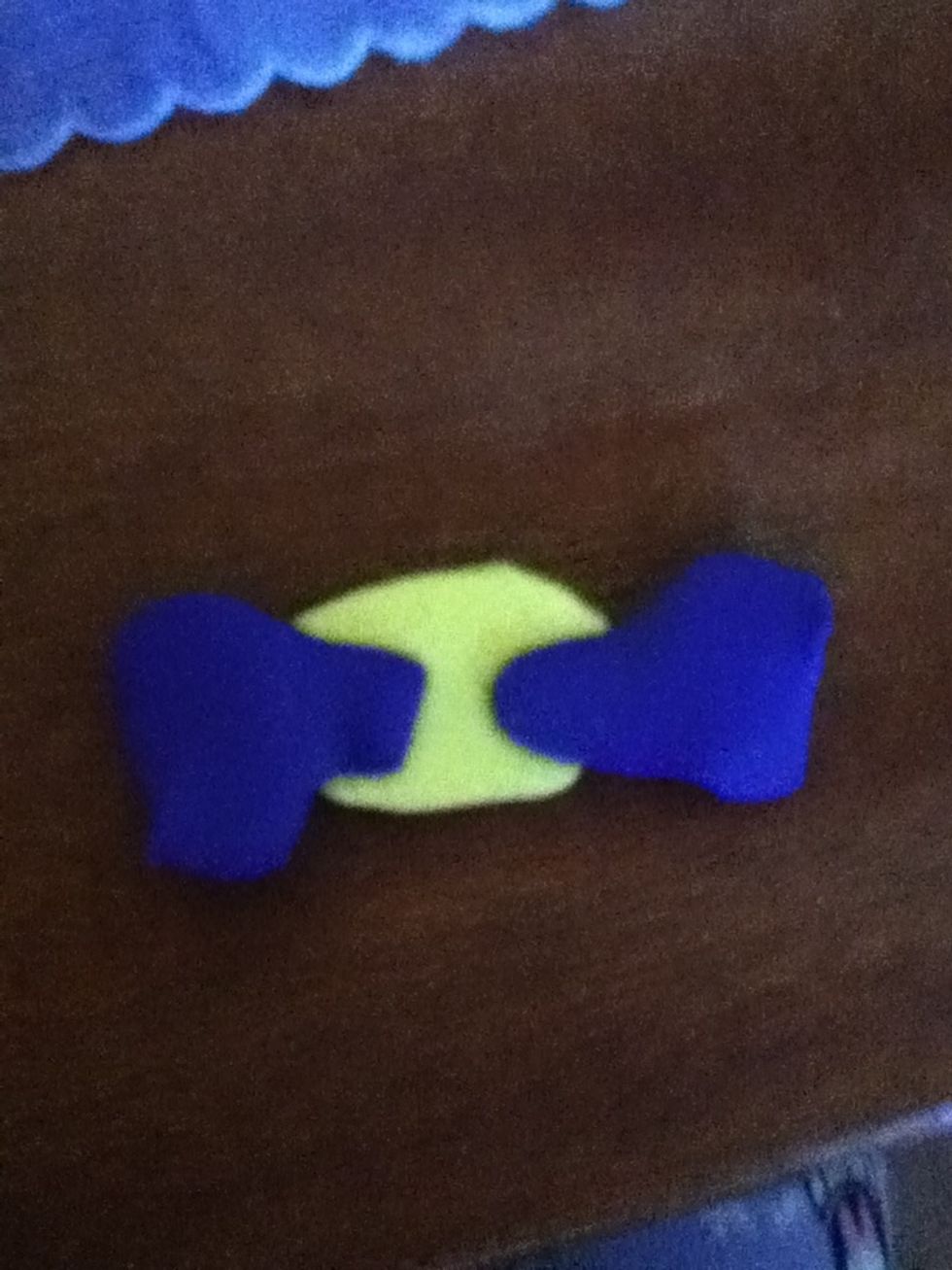Attach purple to back like this and flip over.