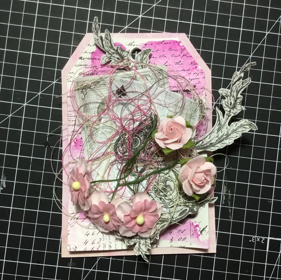 Attach smaller flowers as shown.