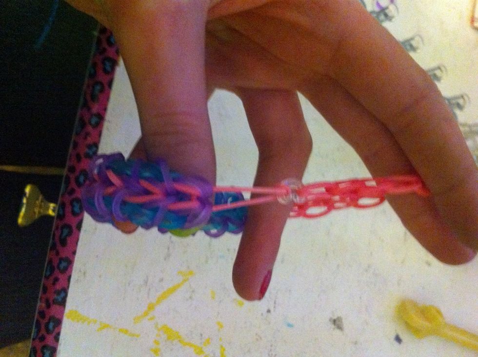 Attach the c-clip to the other end of the bracelet