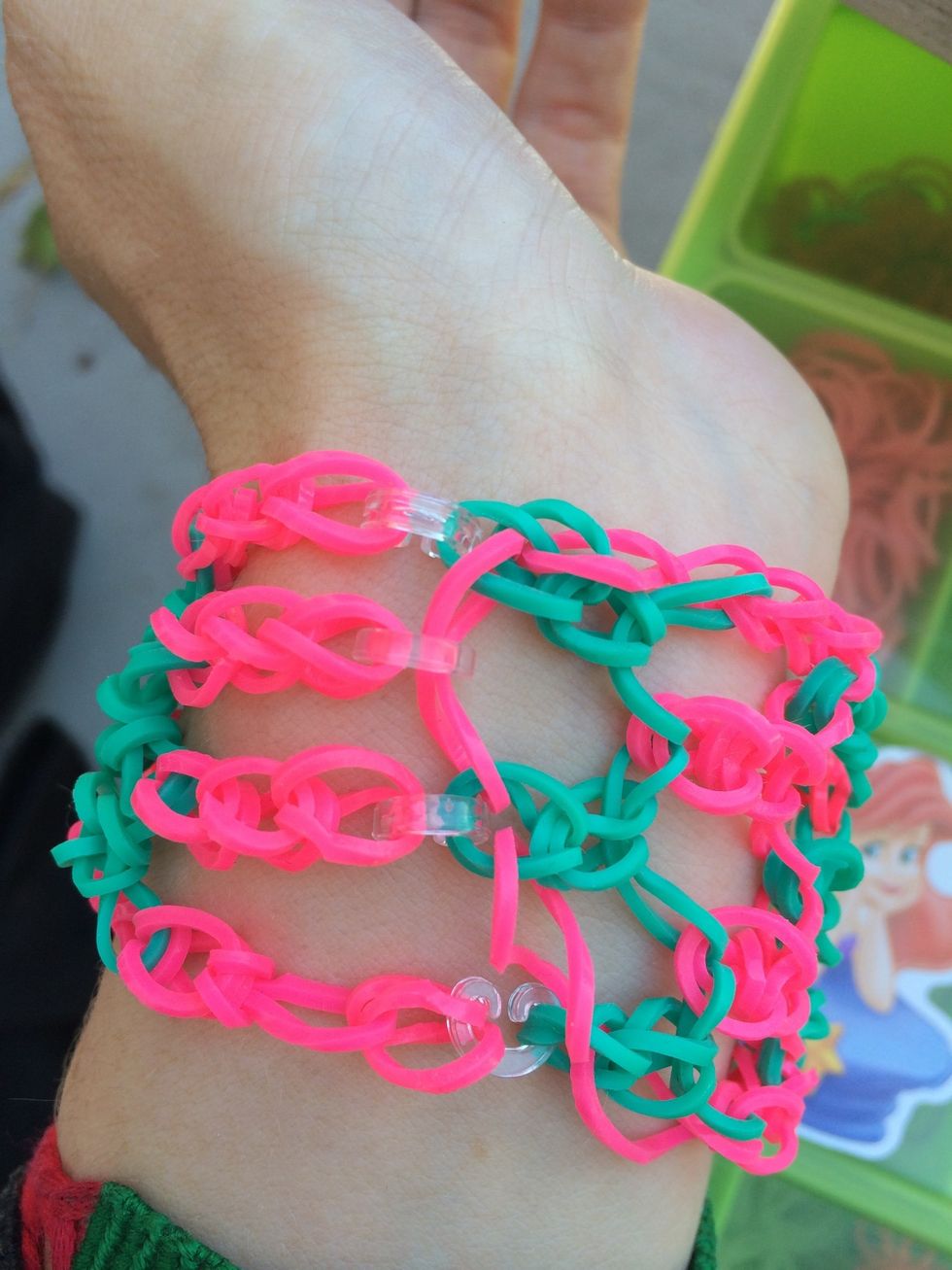 Attach the clips to the other side of the bracelet. You can attach them any where that you want.