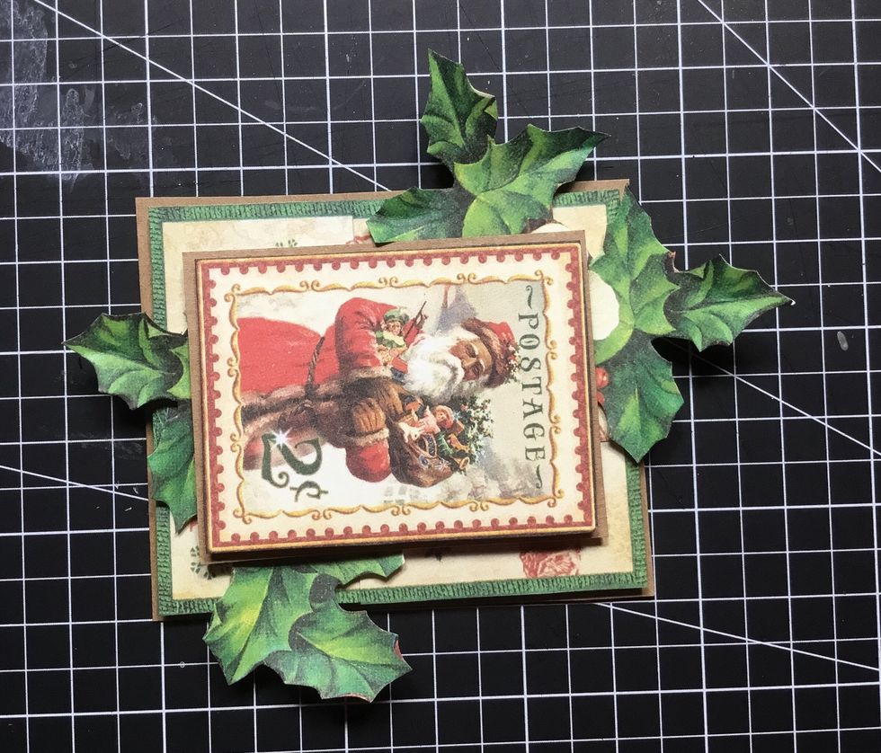 Attach the paper stamp piece as shown.