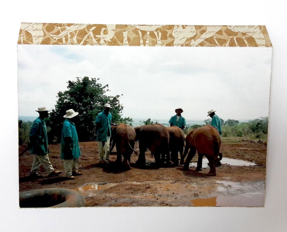 Attach the photo to the other side of flap.