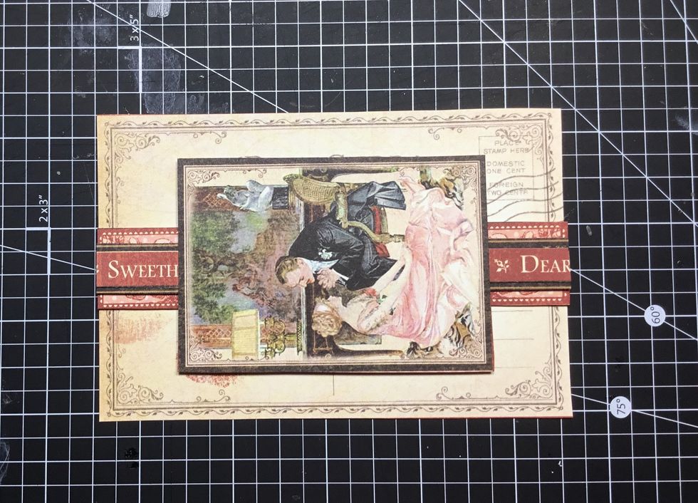 Attach the picture piece now as shown.