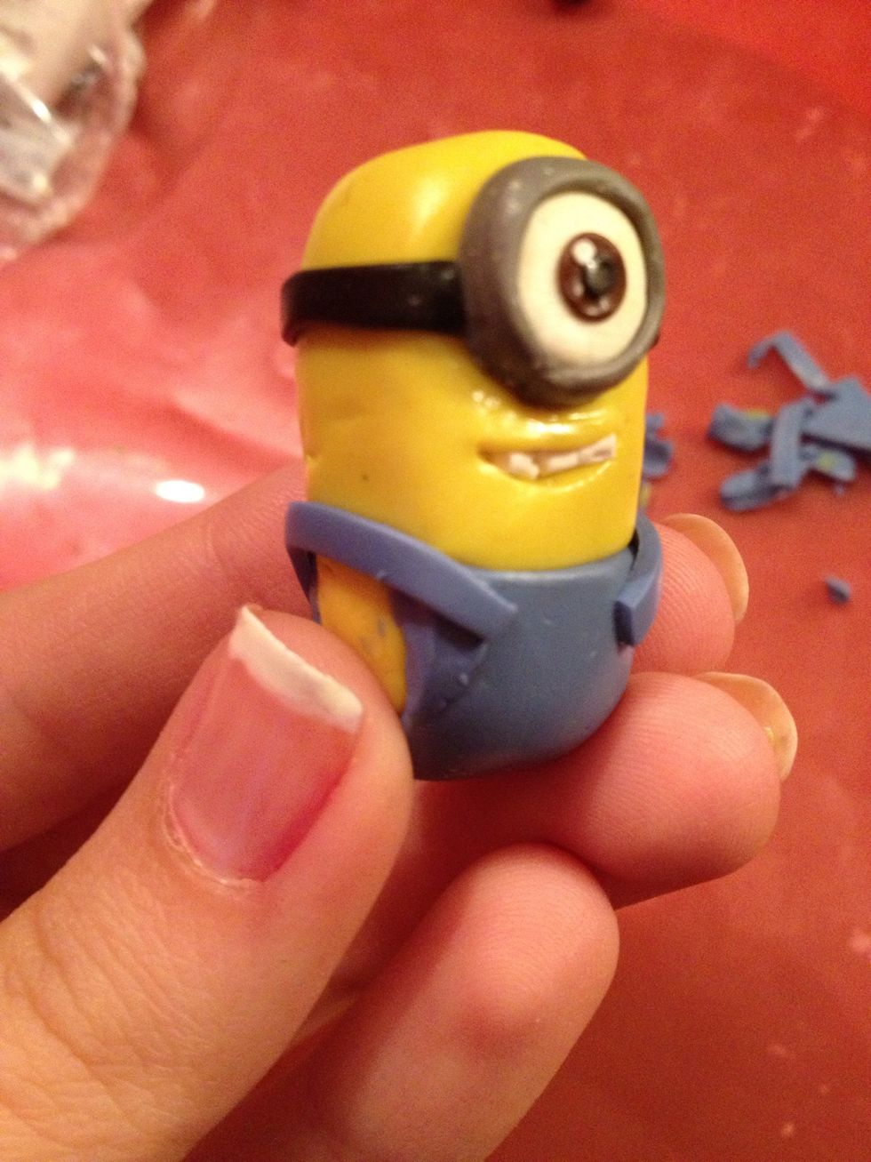 Attach the suspenders.