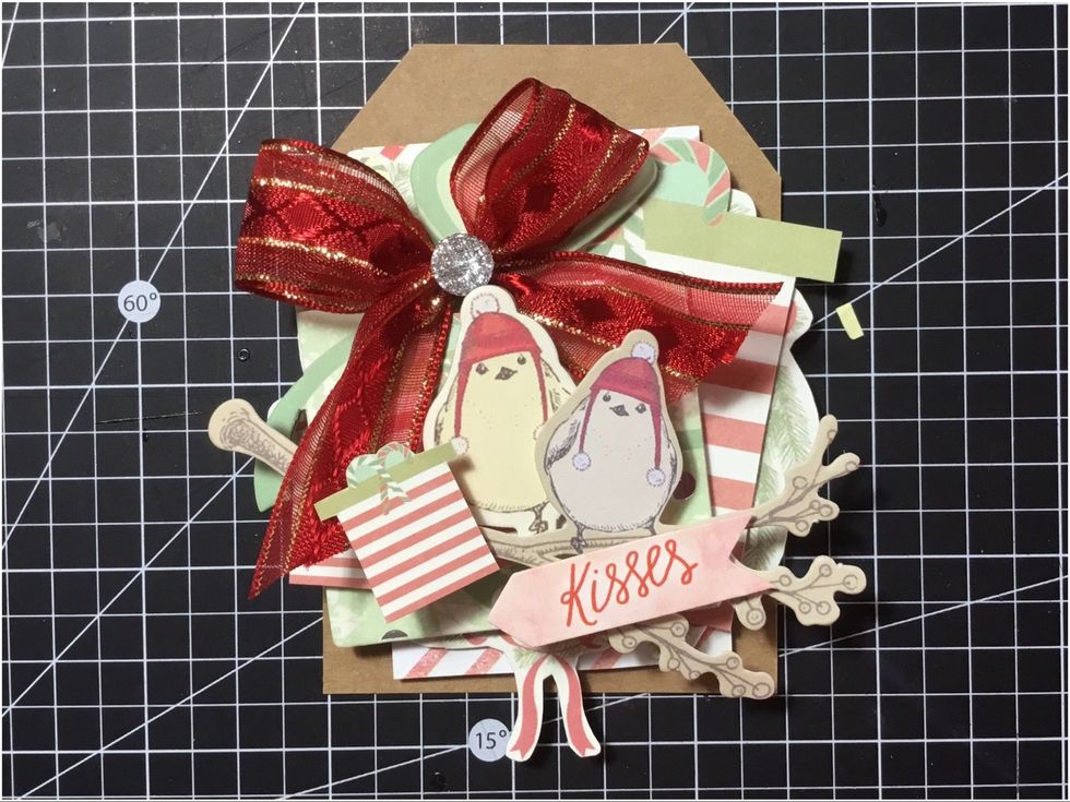 Attach the title of your choice from the Sweet Peppermint Ephemera set. Your tag in now finished ready to attach to your gift!