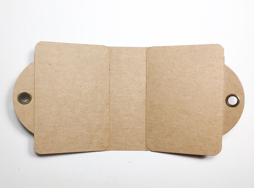 Attach to the front and back cover pieces as shown.