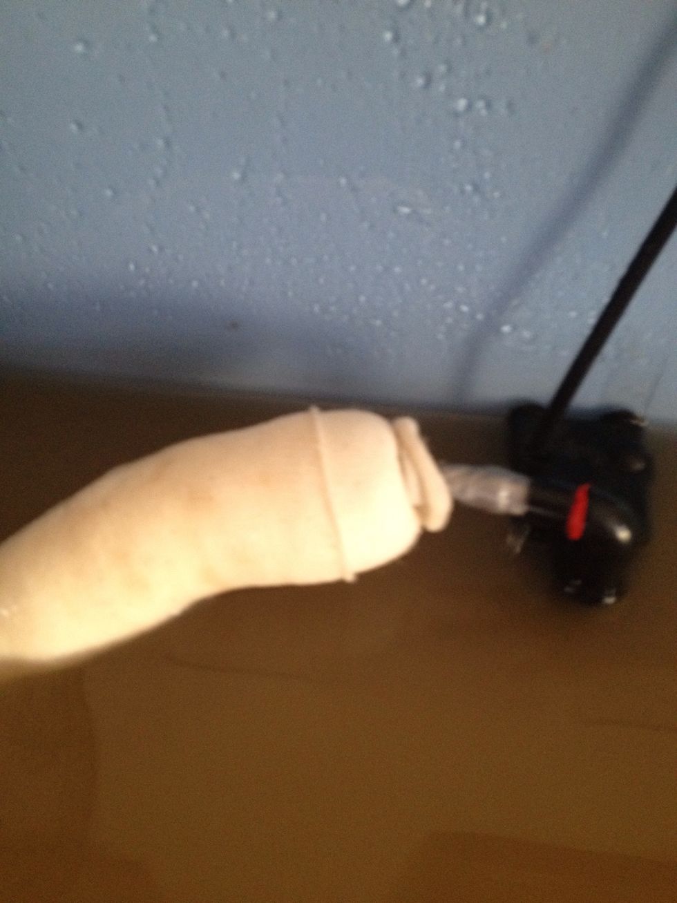 Attach to your pump and leave for a few hours