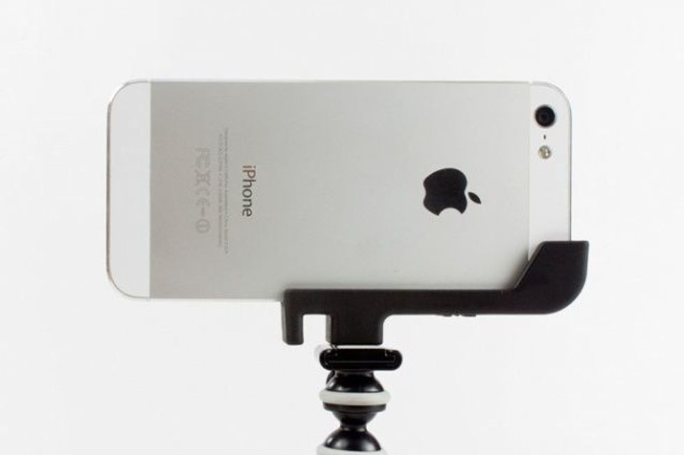 Attach your iPhone to the Glif and the Glif to the Gorillapod. You're set for shooting awesome videos with your iPhone