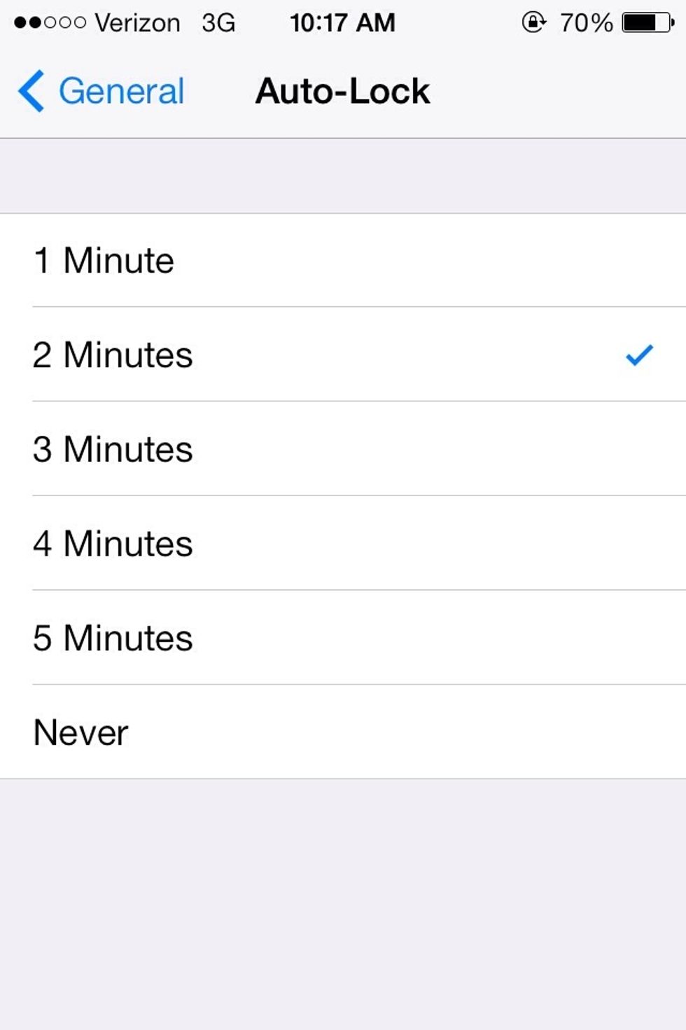 Auto-Lock; It is what it says. If you leave your phone unlocked, it can consume battery life. With Auto-Lock on, after a certain amount time, the screen will lock up by itself. 1-2 Minutes is best.
