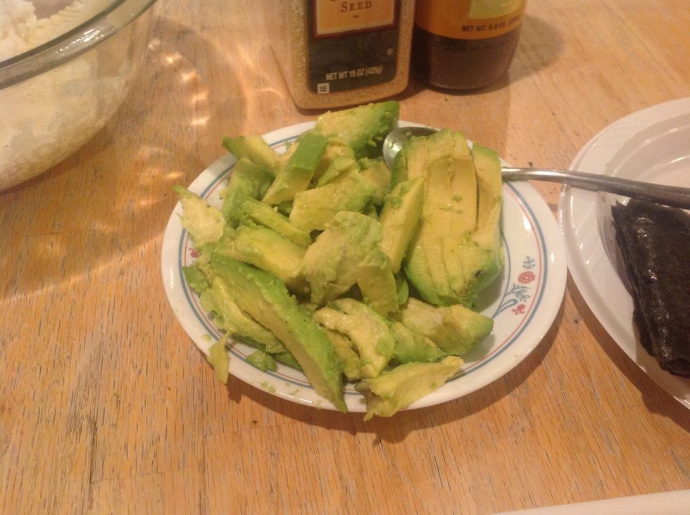 Avocado sliced