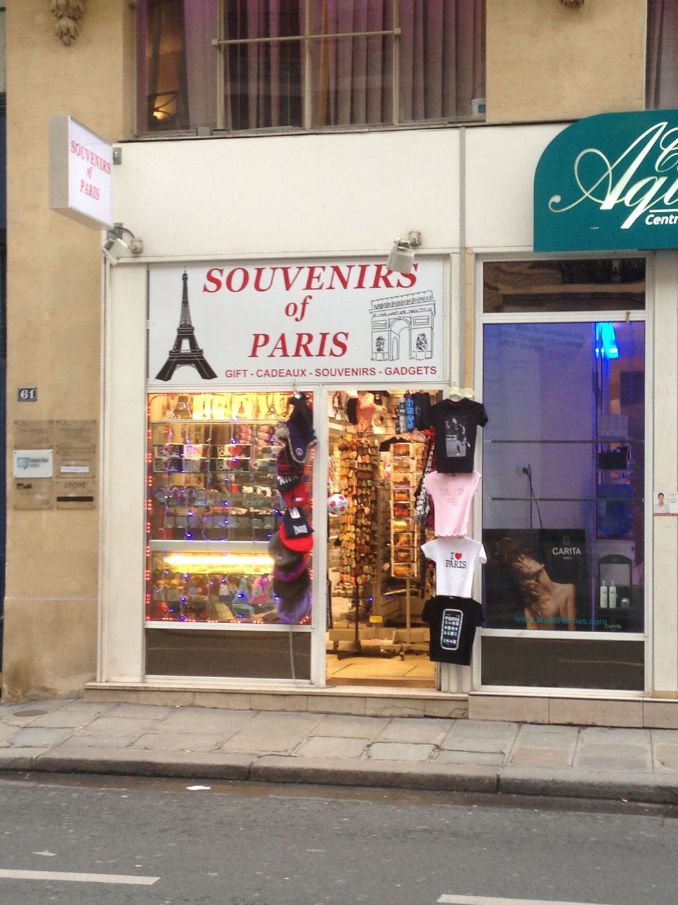 Avoid buying souvenirs in small shops like this one.  If you Want quality go to mus\u00e9ums shops, they have the same kind of products but for normal price.