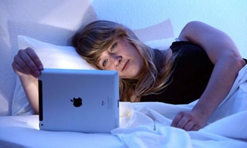 Avoid use of all screens at bedtime including phones, tablets, computers, video games and TV, they inhibit melatonin secretion in the brain and delay sleep onset