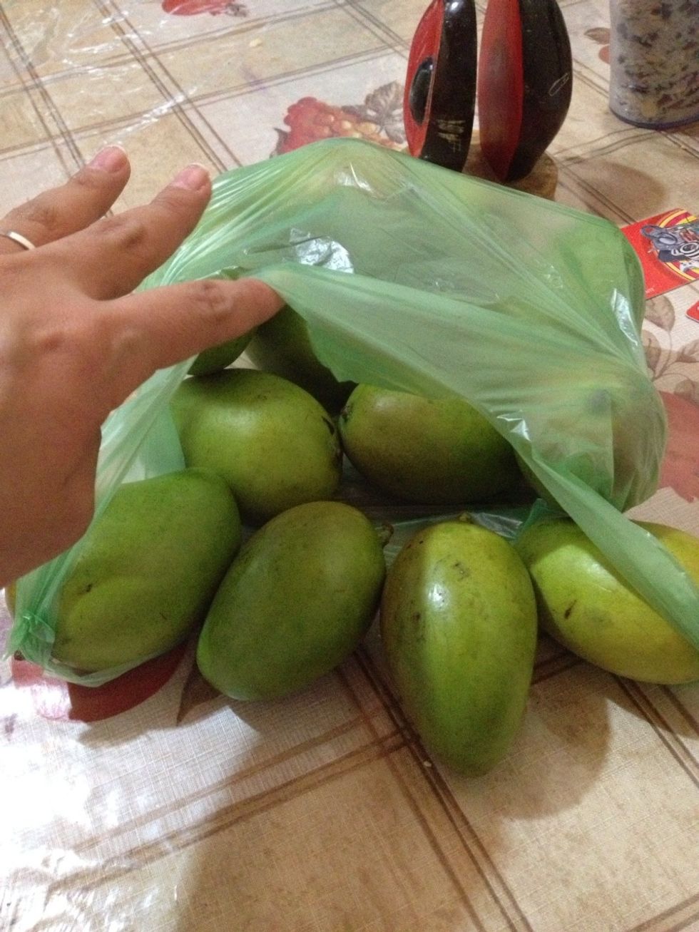 Baby Green Mangos are seasonal and can be found in many world markets or most tropical and warmer subtropical climates. My Wife purchase these mango in El Salvador