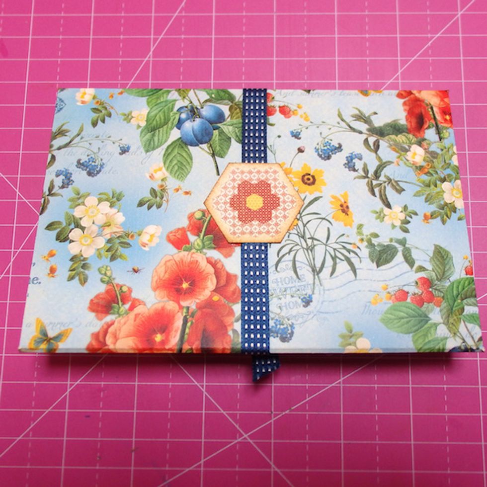 Back of card, add ribbons and paste like this