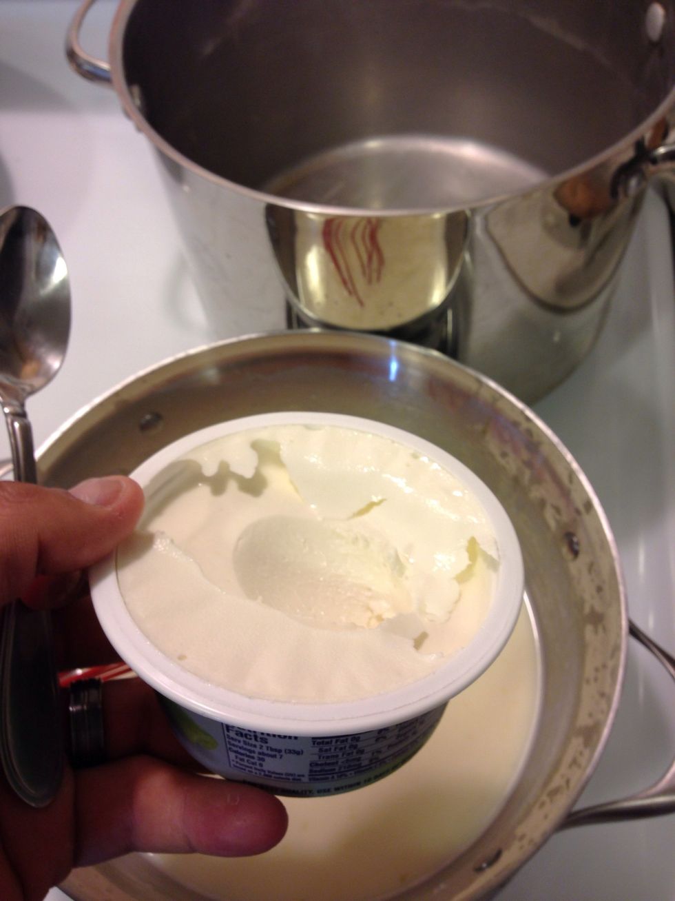 Back to the sauce, add the cream cheese in and stir stir stir