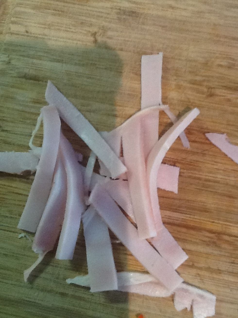 Bacon all cut and ready to cook