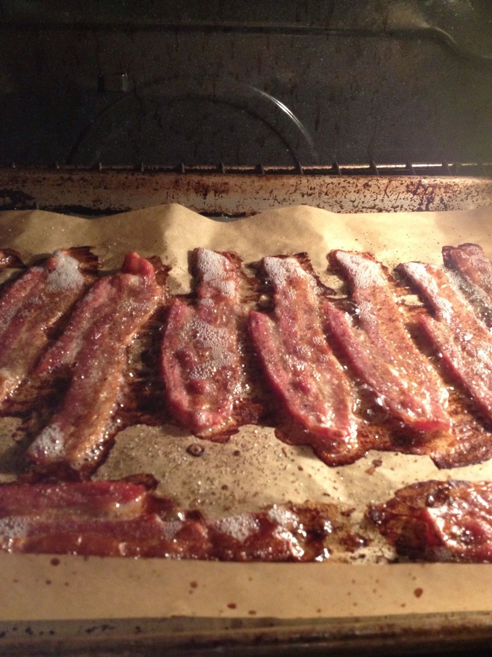 Bacon sizzling and smelling fantastic! \ud83d\ude0b