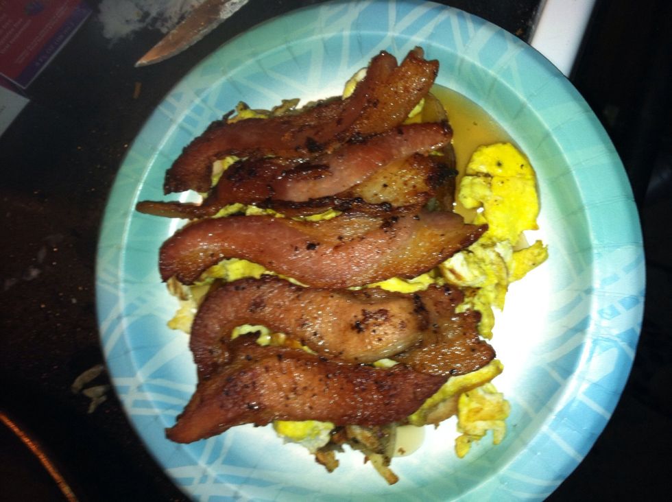 Bacon. You can use as little or as much as you like. The more the better!