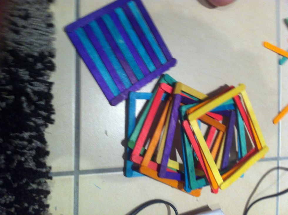 (Bad photo) .. Then I just glued them together in order of my choice.