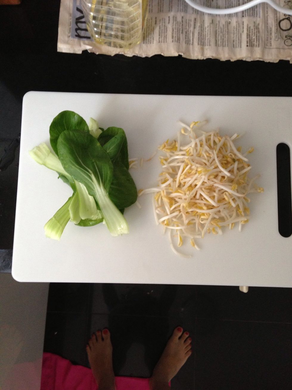 Bak Choy and bean sprout
