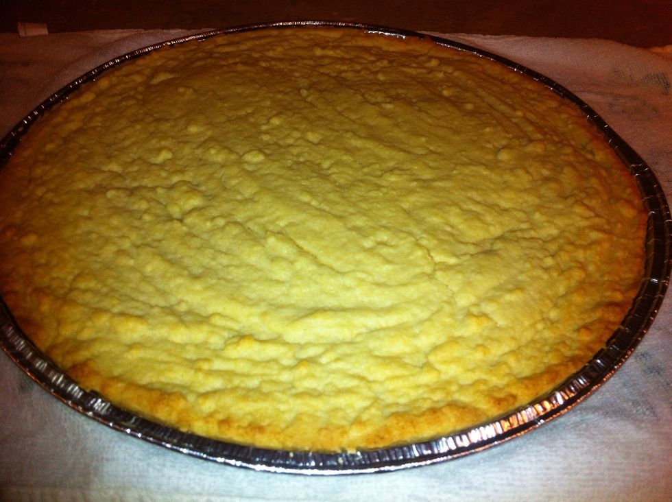 Bake 10-16 mins, until golden brown center. Rotate pizza halfway through baking to insure evenness. Make sure center is done.